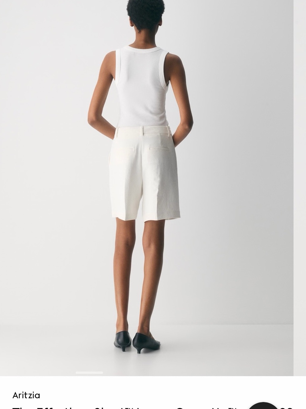 Aritzia Effortless Long Shorts in Light Birch - Picture 2 of 5